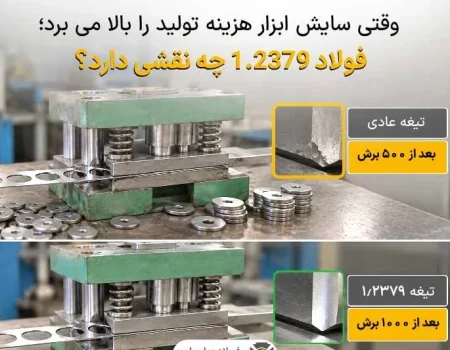 وقتی سایش ابزار هزینه تولید را بالا می‌برد | فولاد ۱.۲۳۷۹ چه نقشی دارد؟